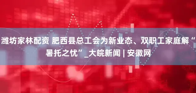 潍坊家林配资 肥西县总工会为新业态、双职工家庭解“暑托之忧”_大皖新闻 | 安徽网