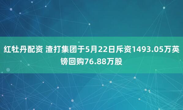 红牡丹配资 渣打集团于5月22日斥资1493.05万英镑回购76.88万股